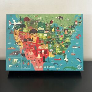 Mudpuppy 1000 Piece United States Jigsaw Puzzle  OPEN BOX
